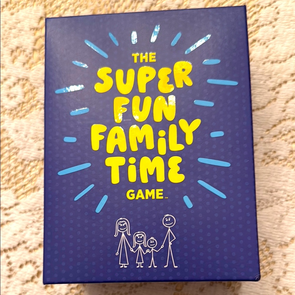 The Super Fun Family Time Game with 200 Prompt cards & spinner for Ages 8-adult